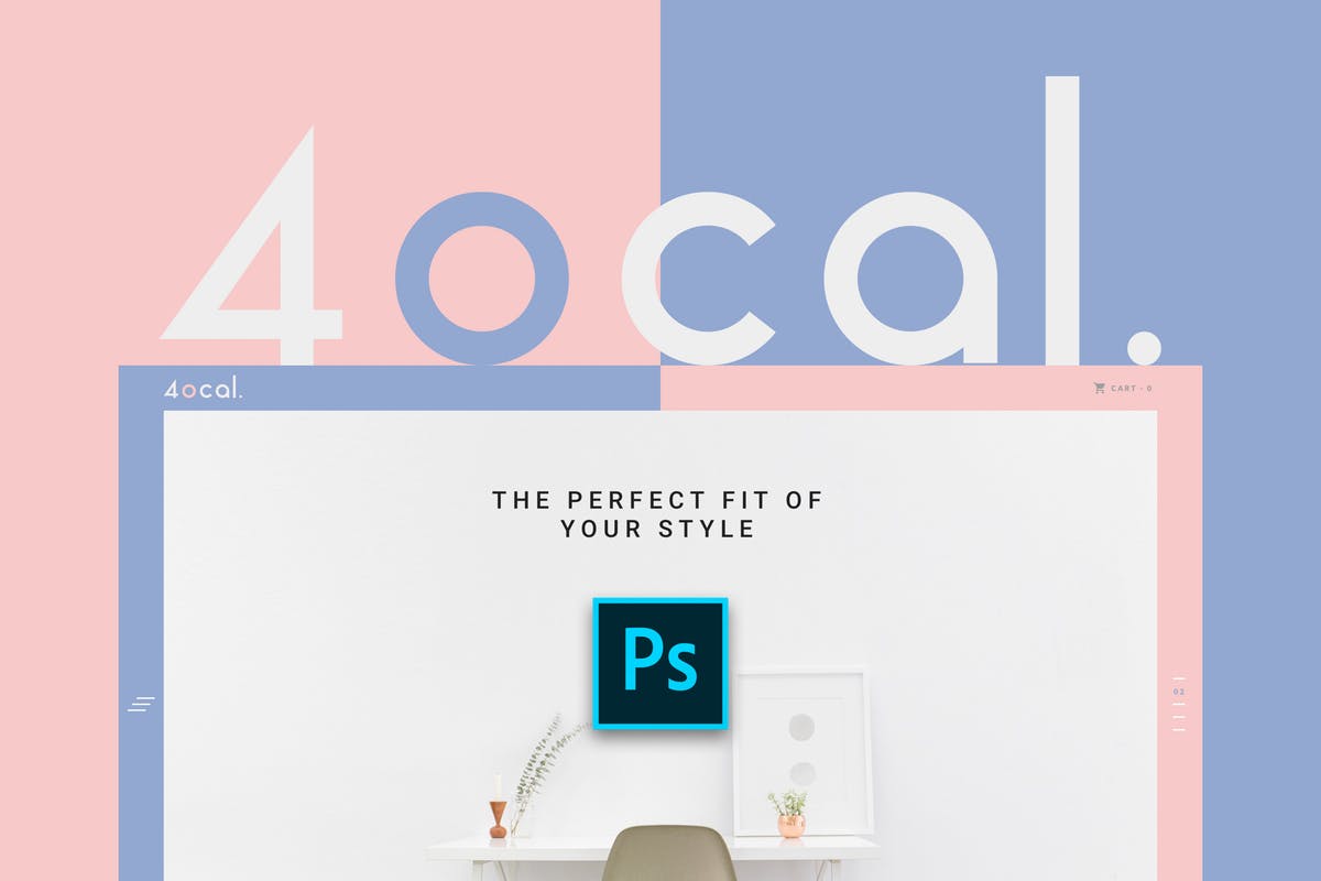 专业的Web用户界面工具包[260+UI组件] 4ocal Web UI Kit for Photoshop