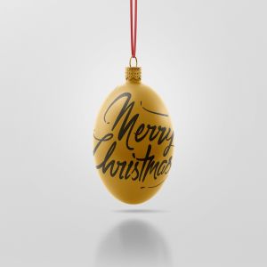 闪闪发光圣诞装饰球样机模板 Glitter Christmas Ball Mockup