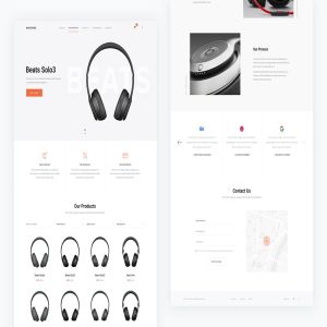 网上品牌商城着陆页 UI 界面模板 Onestore — Store Landing Page PSD Template
