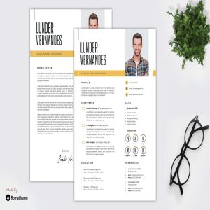 顶尖视觉设计师个人电子简历模板 Lunder Vernandes – Resume Template TS
