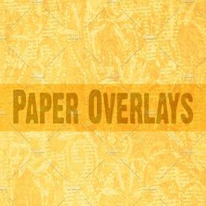 复古礼品花卉纸张图案叠层 Paper Overlays