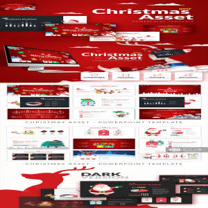 一流设计素材网下午茶：氛围很浓的圣诞节专用PPT模版下载[PPTX]