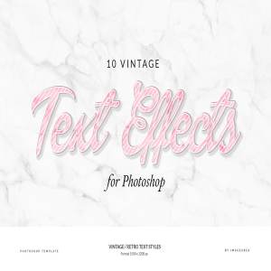 复古条纹风格文本图层样式 Vintage / Retro Text Styles