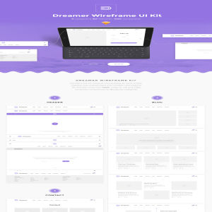 极致的造梦者 Sketch 线框图套件 Dreamer Wireframe Kit（150+元素 & 11大分类）