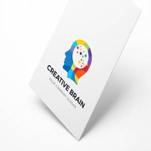 创意大脑图形 Logo 模板 Creative Brain Logo插图1