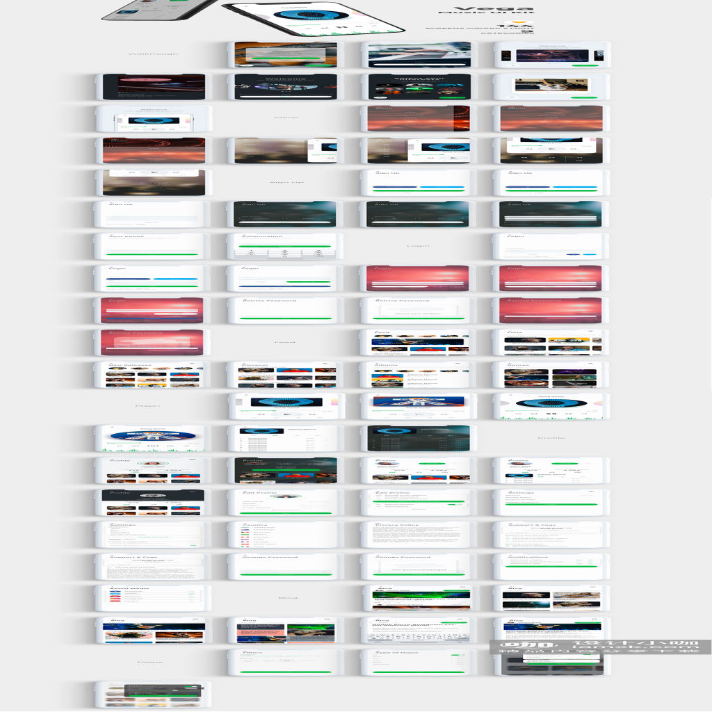 高品质 iOS 音乐媒体播放 APP UI KIT 套装下载 [Sketch]