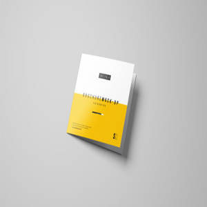 方形三折页企业品牌介绍手册样机