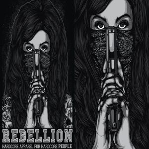杀手女郎手绘印花图案设计素材 Rebellion