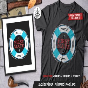 复古航海徽章/冒险标签/T恤印花设计 Retro Nautical Badge, Adventure Label TShirt Print