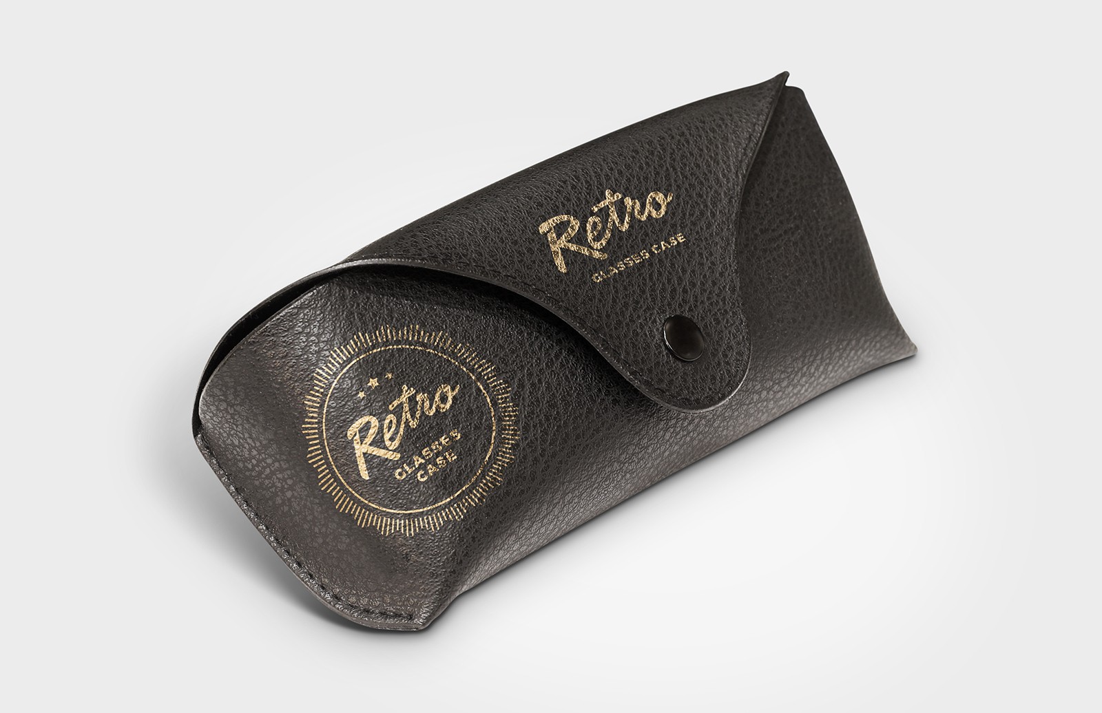 复古眼镜皮盒样机 Retro Glasses Case Mockup for Photoshop