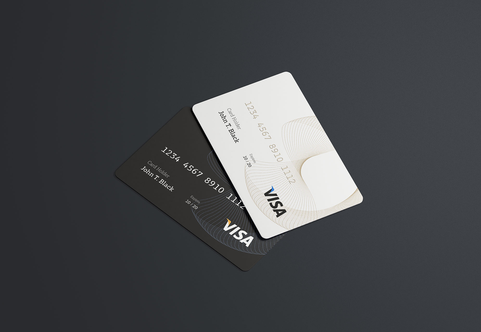 银行卡/信用卡外观设计样机模板 PSD Credit Card Mockup