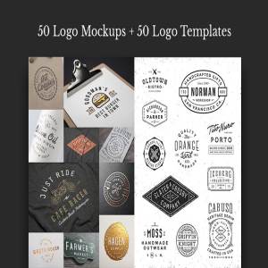 50+ Logo样机&模板合集[2.32GB] 50 Logo Mock-ups + 50 Logo Templates