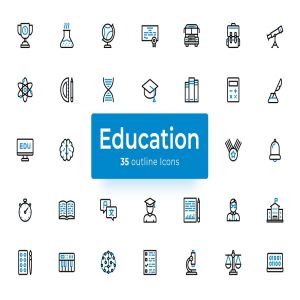 教育培训主题矢量图标素材 Education – Icons Pack