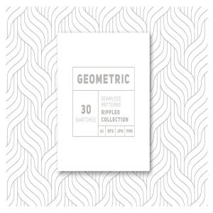 几何无缝波纹图案纹理 Rippled Seamless Patterns Bundle v.1