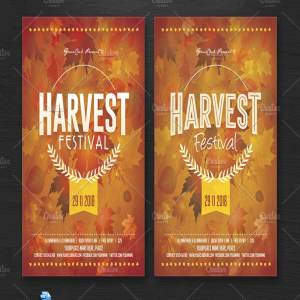 收获感恩节传单海报模板 Harvest Festival Flyer