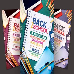 重返校园开学季活动海报传单模板 Back to School Flyer Template