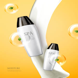 牛奶保湿润肤乳霜品牌广告海报模板