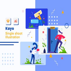 一流设计素材网下午茶：商业概念矢量插画素材下载[Sketch,Ai]