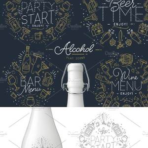 酒与酒精相关图标集 Alcohol icons