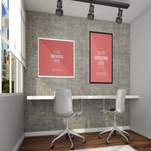 企业文化宣传企业办公场所画框样机 Design Office MockUp插图5