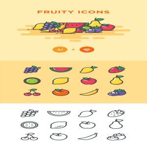 [免费]精美的水果系列图标套装下载[Ai+sketch]