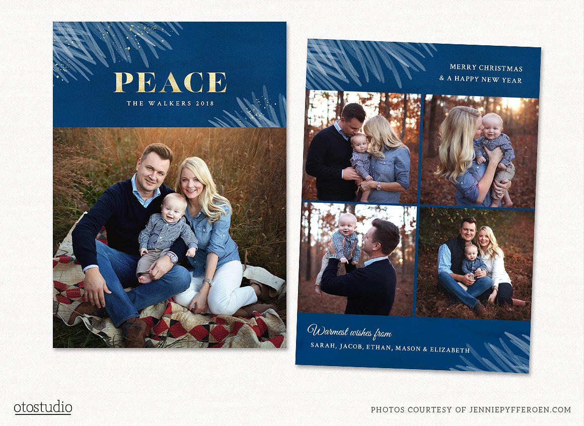 圣诞节日家庭聚会派对邀请贺卡模板 Christmas Card Template CC202