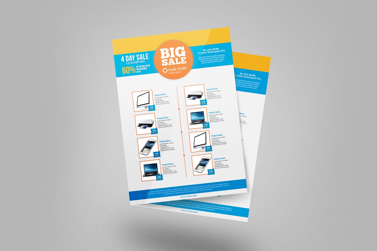 电子产品/特价商店销售传单模板V1 Sale Flyer Template #1