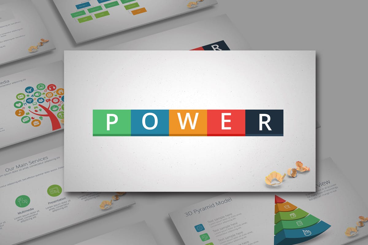 创意商业企业业务简介PPT幻灯片模板 POWER Powerpoint Template
