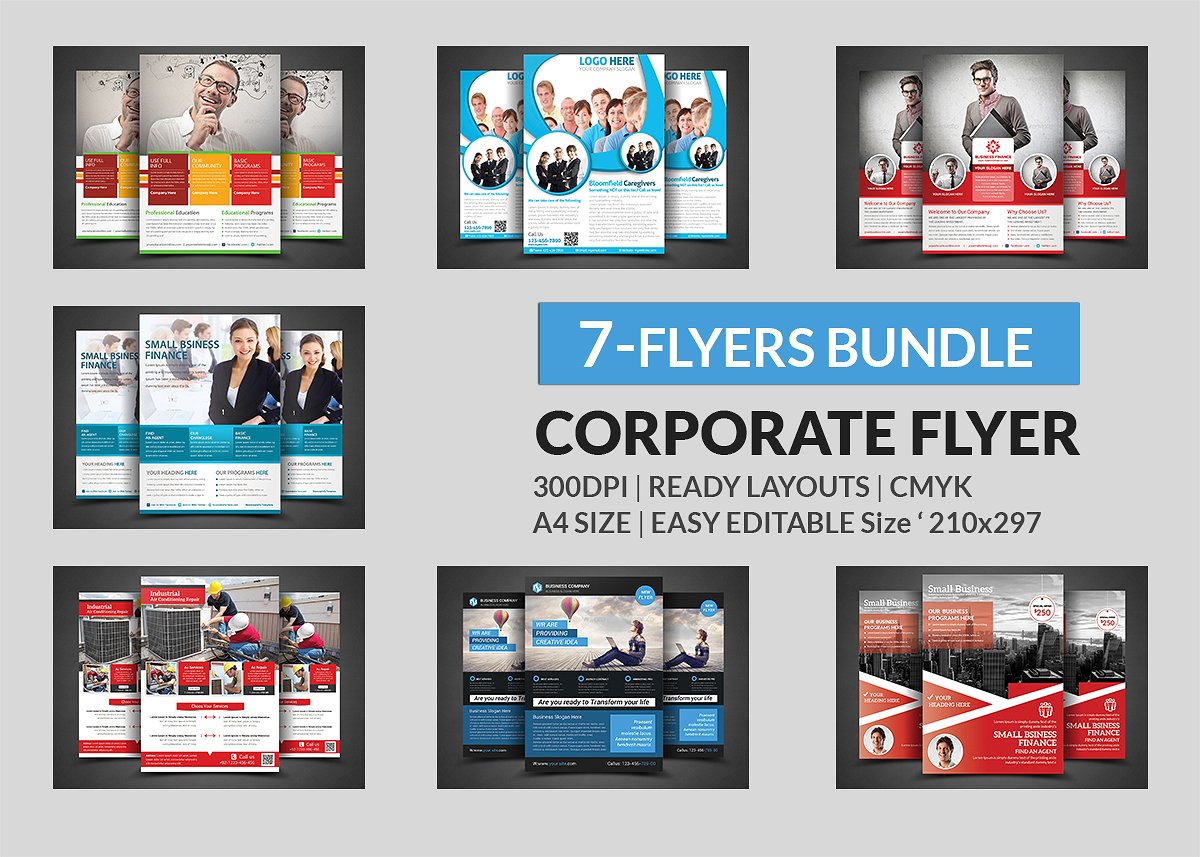 商务合作传单模板合集 Corporate Flyer Bundle
