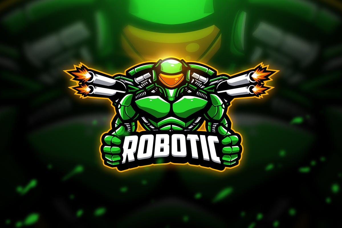 机器人电子竞技吉祥物Logo标志设计模板 Robotic – Mascot & Esport Logo