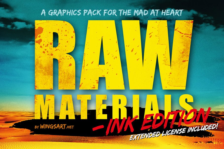 墨水手绘插画元素合集 Ink and Illustration Elements Bundle