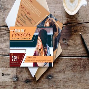 现代时尚设计促销活动优惠券/礼品券模板