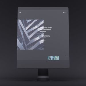 网站UI设计效果图预览黑色iMac电脑样机模板 Dark iMac Mockup插图5