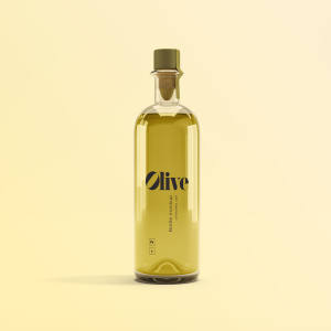 橄榄油瓶玻璃瓶设计效果图样机模板 Olive Oil Bottle Mockup