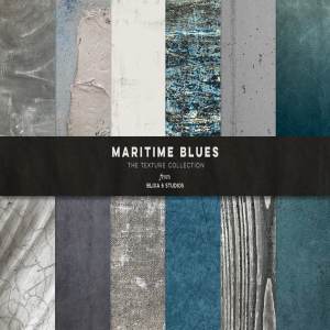 大理石混凝土石材风化纹理 Maritime Blues Texture Collection