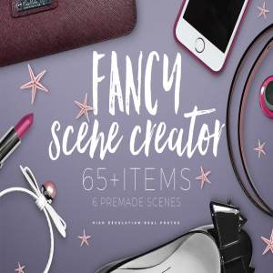 时尚女性巨无霸&场景样机 Fancy Scene Creator