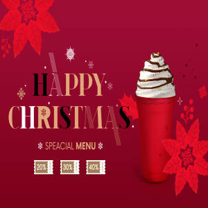 冰淇淋雪糕杯圣诞节日优惠促销活动海报psd素材