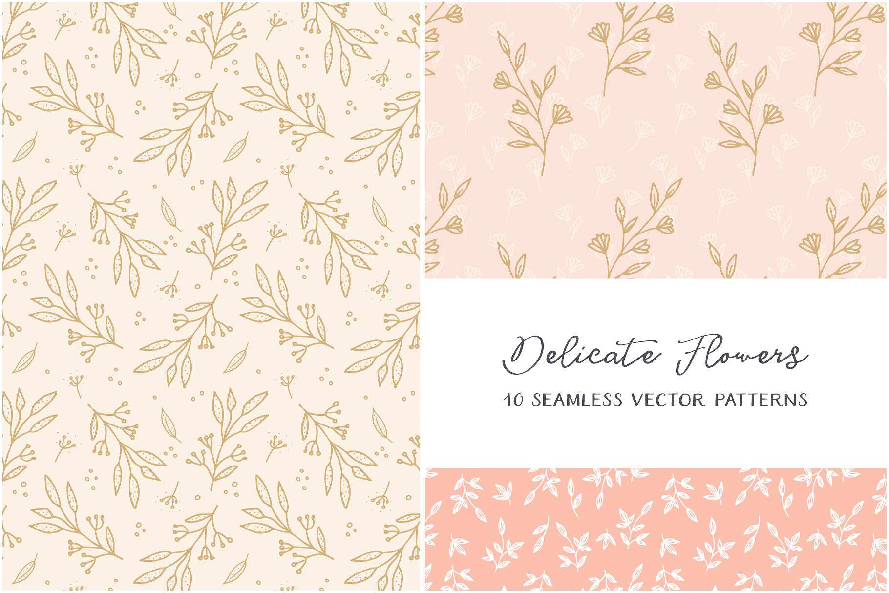 精致别致花朵图案纹理 Delicate Flowers Patterns