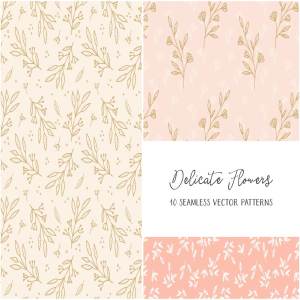 精致别致花朵图案纹理 Delicate Flowers Patterns