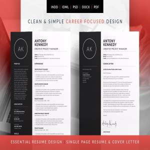 简约实用基础简历模板 Antony – Essential Resume
