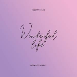 一款流畅优雅的手写字体 Wonderful life script