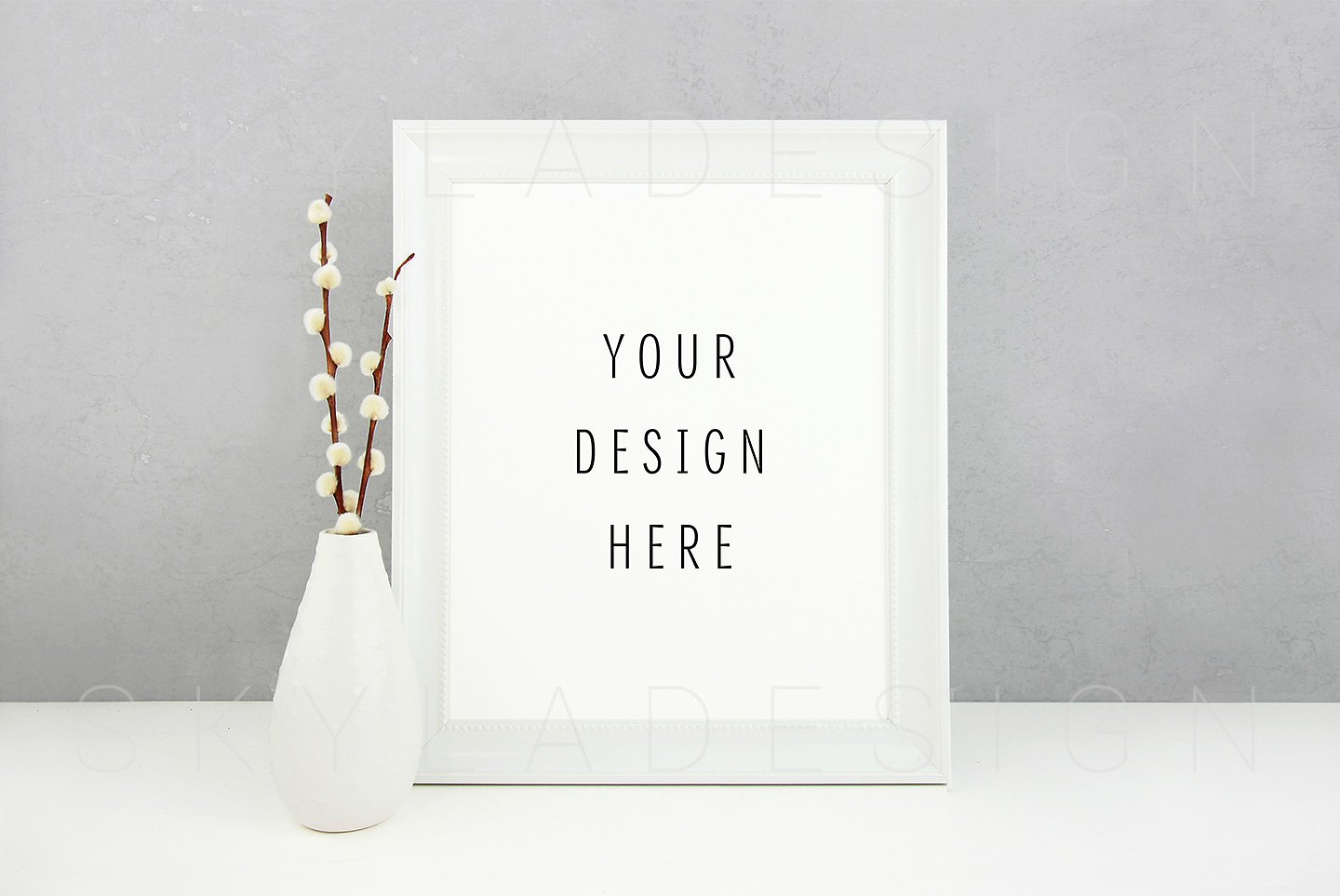 极简主义海报&画像框样机模板 White poster & picture frame mockup
