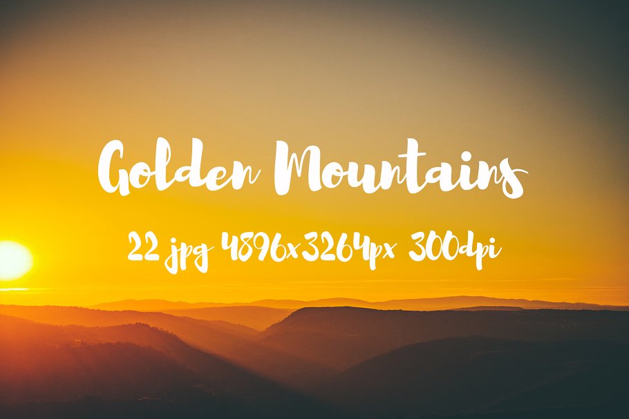 高清落日余晖山脉图片合集 Golden Mountains photo pack