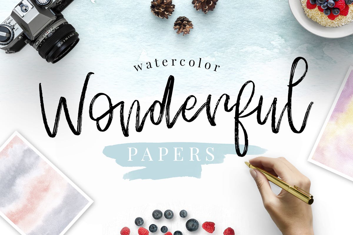 水彩手工制作纸张纹理合集 Watercolor Wonderful Papers