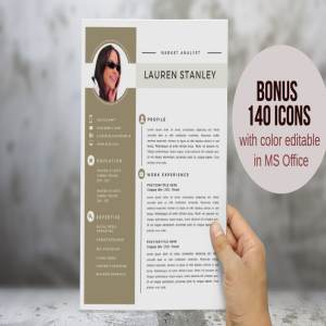 优雅的二合一简历模板  Elegant 2 in 1 Word resume template