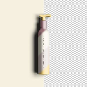 沐浴液洗发水按压瓶外观设计样机模板 Liquid Soap Bottle Mockup