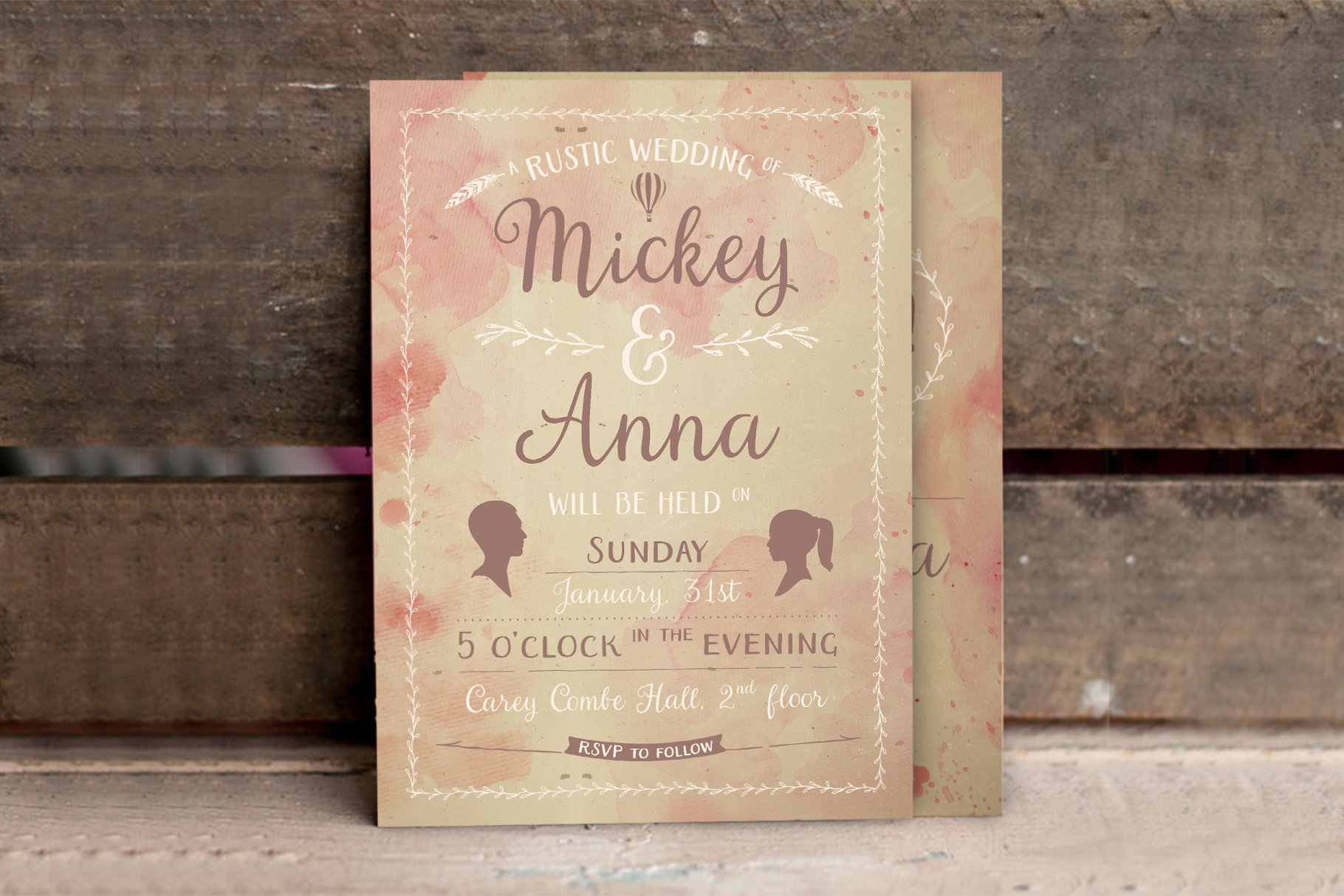 经典水彩邀请卡模板 Classic Watercolor Suite