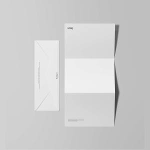 简约风企业信纸信头和信封设计图PSD样机 Letterhead & Envelope Mockup
