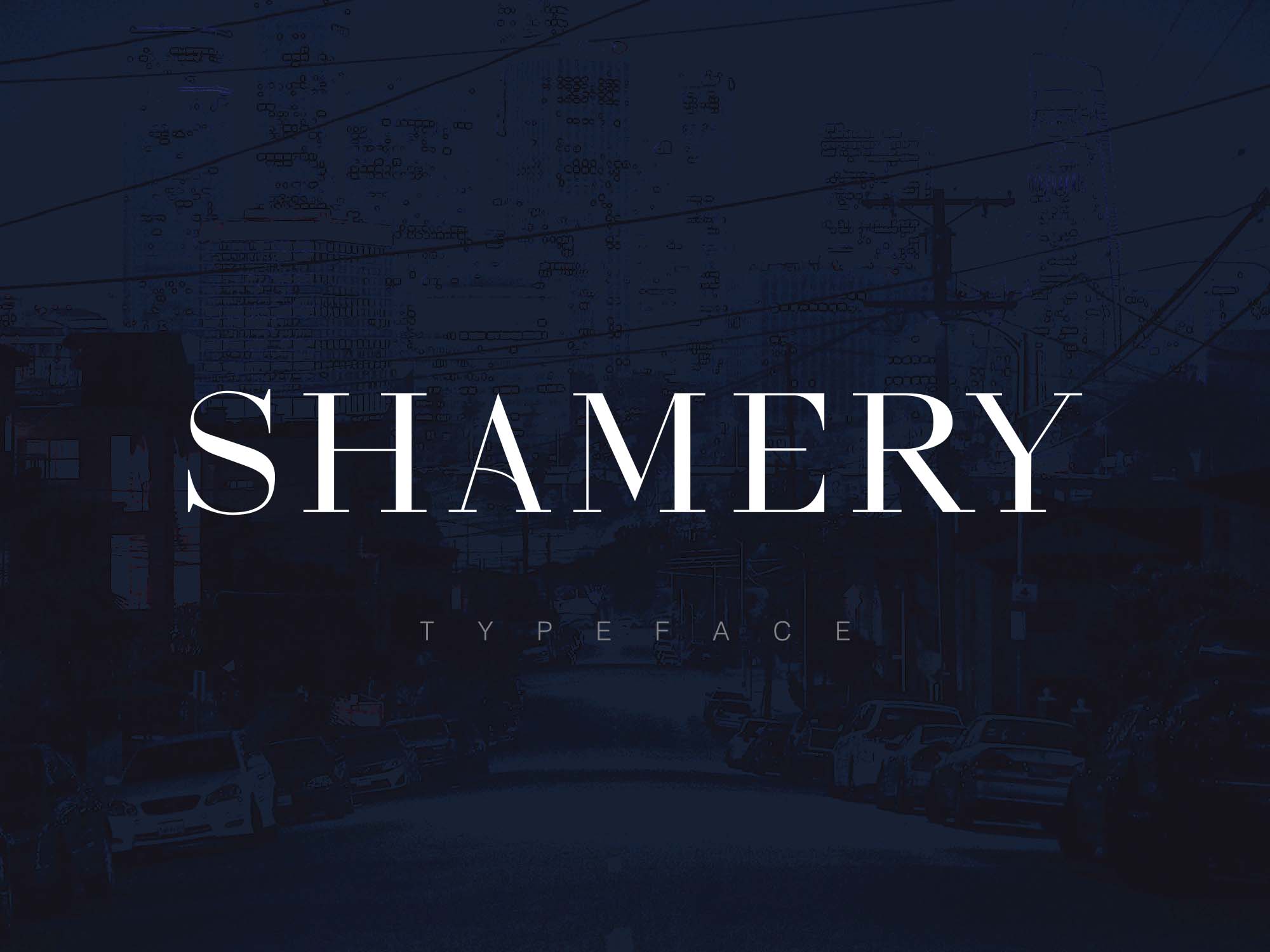 豪华典雅全大写英文衬线字体 Shamery Font