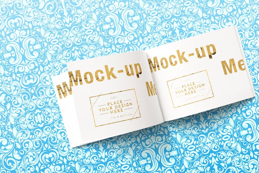 画册样机模板 Landscape Brochure Mockups v.2